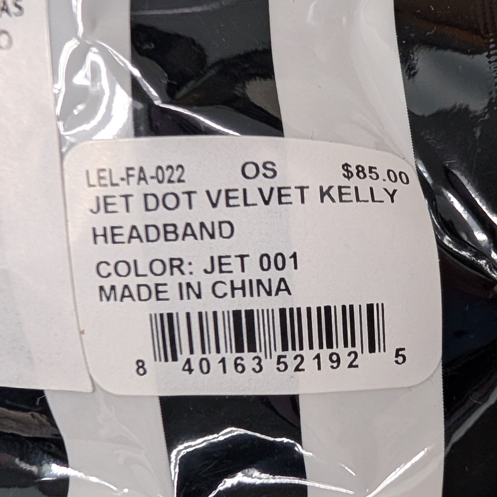 Lele Sadoughi Black Headband with Gold Accents (NWT) - Picture 4 of 4